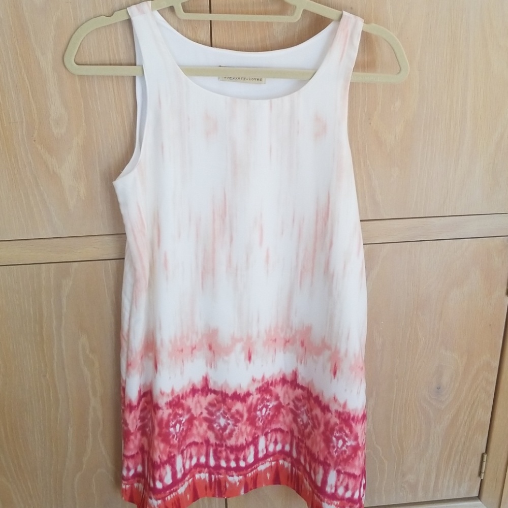 How.very.loved white and red mini Dress. Size Small